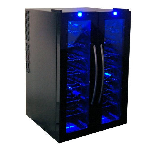 NewAir AW-320ED 32-Bottle Dual Zone Thermoelectric Wine Cooler,Black