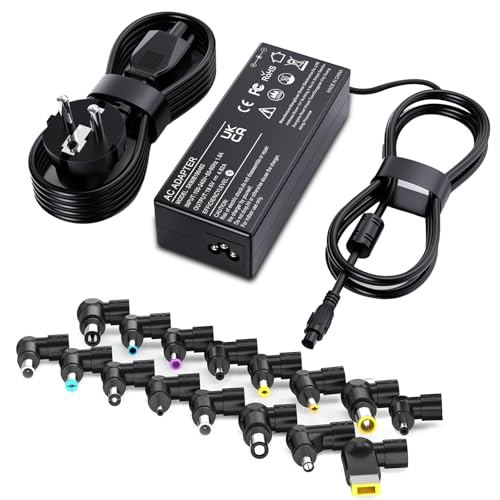 YBXYJQT Chargeur Universel 90W Compatible avec HP, Dell, Samsung, Sony, Lenovo, Acer, ASUS, Toshiba, IBM, Fujitsu, Notebook, Ultrabook, Chromebook Ordinateurs Portables...