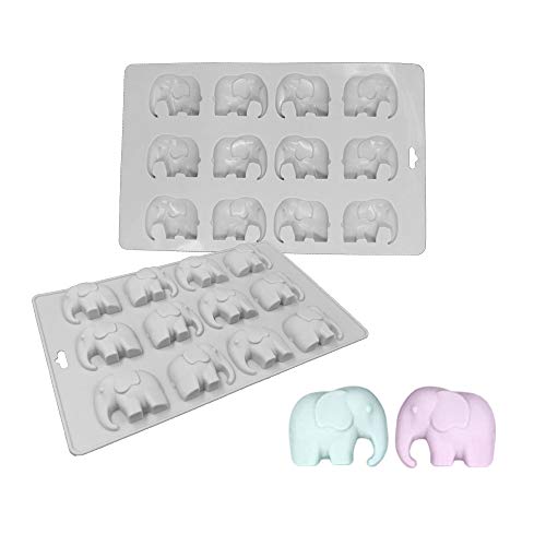 12 Cavities Elefante Chocolate Doce Molde de Silicone Goma Gordura Bomba Molde Resina Argila Mini Sa