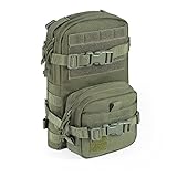 CLTAC Tactical Small MOLLE Hydration Pack Outdoor Water Bladder Carrier Pack with IFAK Med Pouch for Vest Backpack