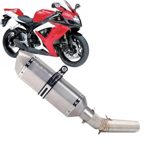 Tuyau d'échappement complet intermédiaire Suzuki GSXR600 GSXR750 K6 2006 2007 slip-on silver