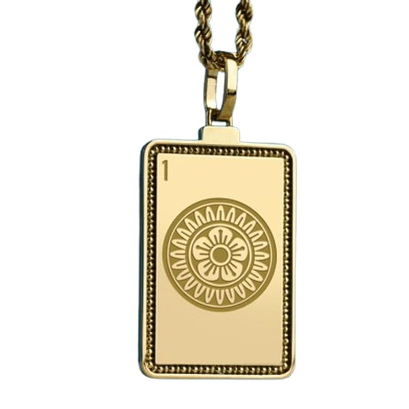Collier pendentif gravé One Of Dots, le cadeau fait main idéal