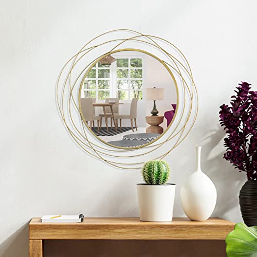 ironsmithn Wall Mirror Mounted Round Decorative Mirrors Circle for Bathroom