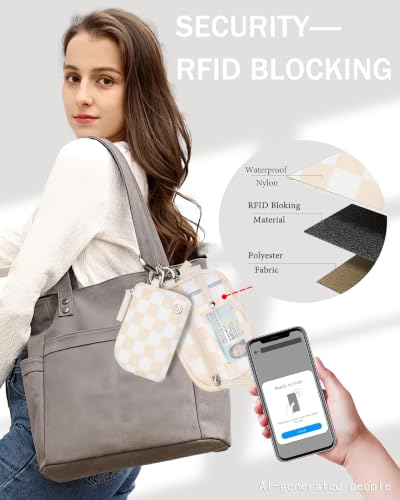 Image of Wallet Wristlet for Women, RFID Wallet Keychain with Dual Pocket | Nylon Wristlet Wallet with Coin Purse, ID Window, Card Holder and Small Wallet Design
