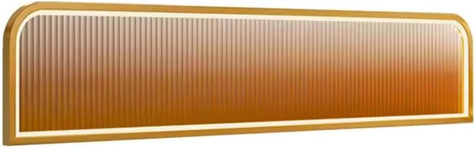 LED Desk Partition Panels, Free Standing Privacy Divider for Home, Office & Restaurant Workstations - Gold Frame & White, 1m x 60cm