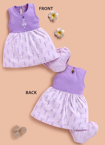 Image of LuvLap Baby Girl 100% Cotton Sleevless Girls Frock Pack of 3
