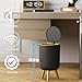 Yatmung Touchless Bathroom Trash Can with Lid - Motion Sensor Garbage Can - Waste Basket for Bedroom, Living Room, Toilet, Office, Plastic - Automatic Trash Bin - Black with Gold Edge