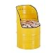 HMM Taburetes De Bar Vintage Sillas De Bar Metálicas Taburetes Altos De Cocina Industrial Amarillo Modelado De Cubos De Pintura con Respaldo Amortiguar Puede Almacenar Artículos