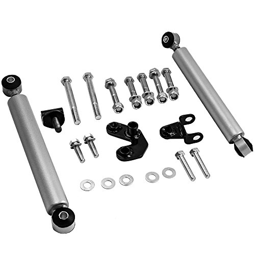 Maxpeedingrods Dual Steering Stabilizer Damper Kit With Mounting Brackets For Jeep Cherokee Xj 1984-2001 1990 1991 1992 1993 #TOP6