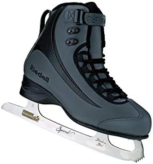 Riedell Soar Adult Ice Skates - Recreational Soft Beginner Figure Ice Skates | Onyx | Size 10