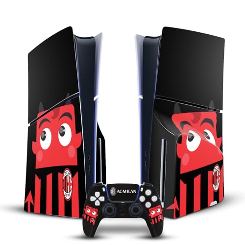 Mascotte Art Vinyle Autocollant PS5 Slim AC Milan Licence Officielle Haute Précision