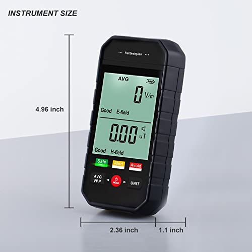 Medidor EMF portatil con alarma LCD retroiluminada miniatura 4