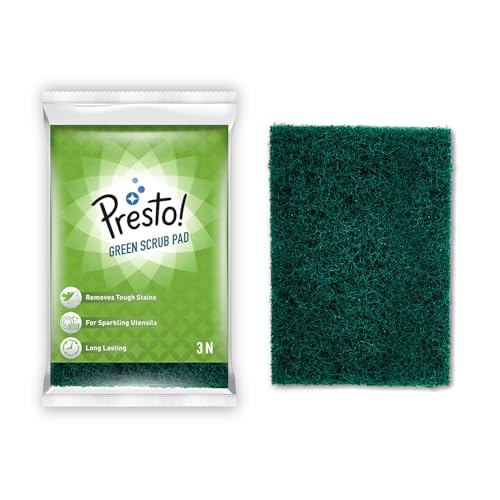 Presto! Green Scrub Pad With 15mm Thickness | 3 X 4 Inch, Pack Of 3 For Rs. 39 @ 43 % Presto! Green Scrub Pad With 15mm Thickness | 3 X 4 Inch, Pack Of 3 For Rs. 39 @ 43 %