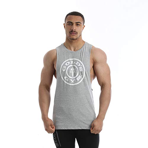 Gold's Gym GGVST142 Débardeur d'entraînement sans Manches pour Homme Gris chiné Taille L