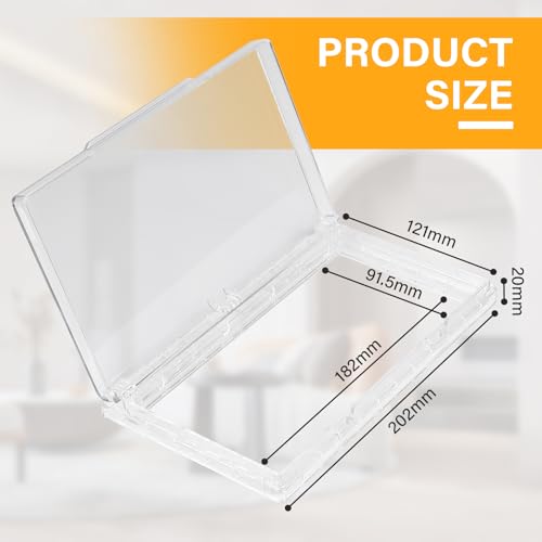 CPROSP 1 Stück Schalter Abdeckung Steckdosenabdeckung, Typ 86 Flip, 2 Fach Wasserdichte Steckdosenabdeckung, Geeignet für Küche, Bad, Außenbereich, Weiß