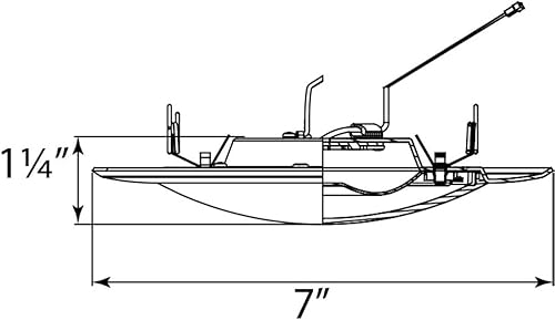Miniatura 2 de Volume Lighting V8622 - Lámpara LED integrada de 7 pulgadas de ancho para exteriores, lámpara de techo empotrada para exteriores, 15 W, níquel