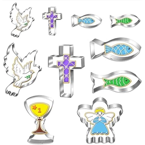 UKoosien 10pcs Stainless Steel Communion Cutters Cover