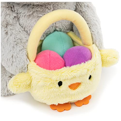Gund Amazon Exclusive Easter Bunny With Basket, Easter Stuffed Animal For Ages 1 And Up, Gray, 10" #TOP4