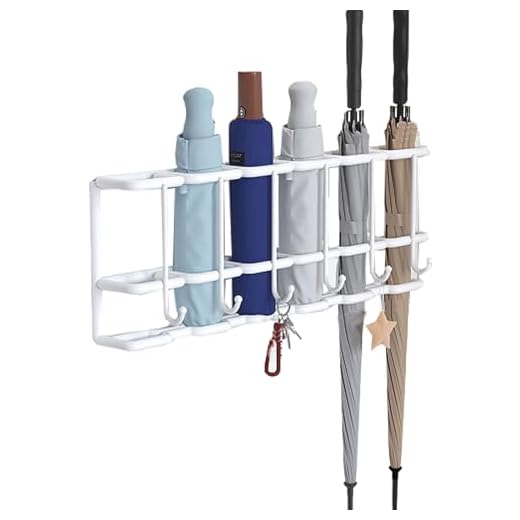 KARAOT Portaombrelli da Parete, Stand in Metallo per Esterno/Interno, Porta Ombrelli per Ingresso Home Office