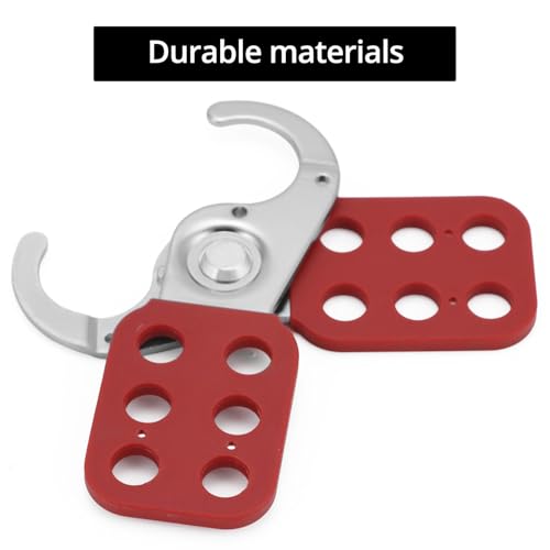 Image of QWORK Lock Out Tag Out Hasp and Lockout Tagout Steel Cable Locks with Keys, 4 Sets