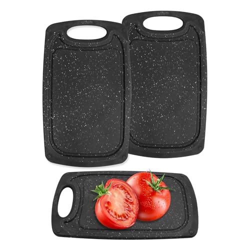 Saihisday Mini tablas de cortar rectangulares de plástico (2 piezas) miniatura 1