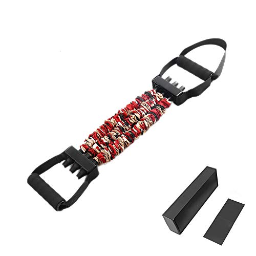 Shaoyao Adjustable Resistance Bands Chest Expander Bench Press Assistance Latex Bands Removable Pull Rope with Exercise Fitness Elastic Tube Red 100LB