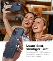 TORRAS Ostand Q3 Spin für iPhone 15 Hülle mit 360° Ständer Schwarz – Ansicht 6