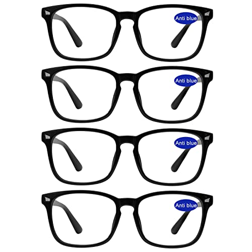 Image of 4 PACKS Blue Light Blocking Reading Glasses Women 1.0 1.25 1.5 1.75 2.0 2.25 2.5 2.75 3.0 3.5 4.0 5.0 6.0