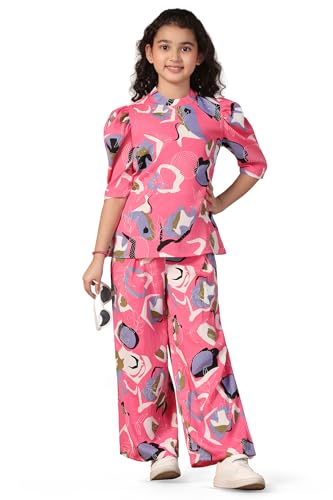 Image of Fashion Dream Girl's Cotton Blend Printed Clothing Set|Casual Wear|Two-Piece Set|Coordinate Outfit for Girl