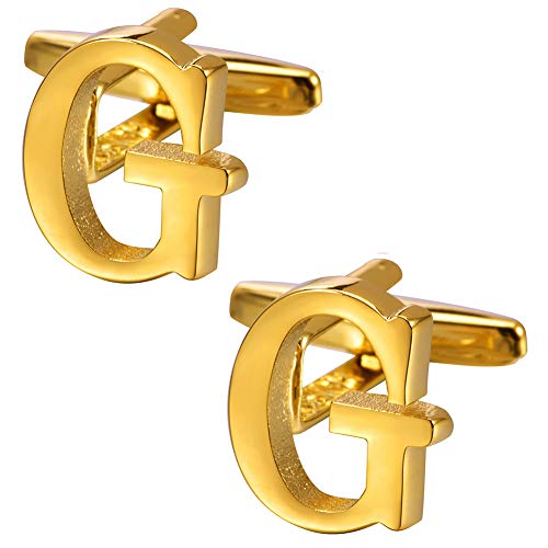 A-Z Cufflink for Men, Personalized Initial 26 Letter Cuff Links