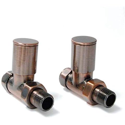Milan Straight Antique Copper Radiator Valves Cover