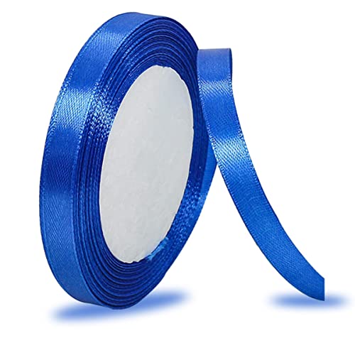IMSOLDECOR Blue Satin Ribbon 3/8 Inch x 25 Yards