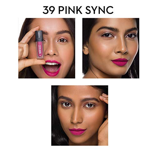 Image of SUGAR Cosmetics Smudge Me Not Liquid Lipstick, Matte Finish - 39 Pink Sync (Rosy Magenta), 4.5ml