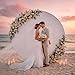 Haefoo 7.2FT White Round Backdrop Cover for 5 to 7.2ft Circle Arch Stand - Adjustable Round Arch Cover Circle Back Drop Cover for Birthday, Wedding, Baby Shower Photography Party Background Decor
