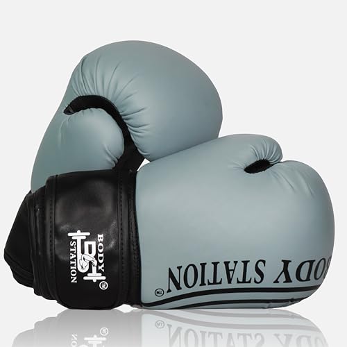 Image of Boxing Gloves - Faux Leather Training Gloves with Hook and Loop Velcro Closure for Long-Lasting Strength and Durability