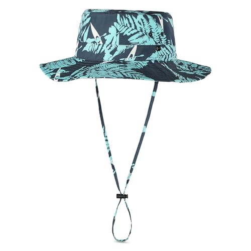 Image of Printed Bucket Hat UPF 50+ Quick-Dry Breathable Sun Hat, Roll-Up Brim Boonie Hat with Adjustable Fit for Beach Hiking Fishing