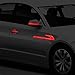 12 Pieces Reflective Car Stickers Set Rearview Mirror Reflective Warning Stickers Auto Door Cup Protectors and Handle Paint Scratch Films for Car Safety(Red)