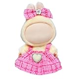 Clothes for LABUBU Doll (NO Doll),Outfit for LABUBU,Clothes Set for LABUBU Dress Up,Accessories for LABUBU, Pink