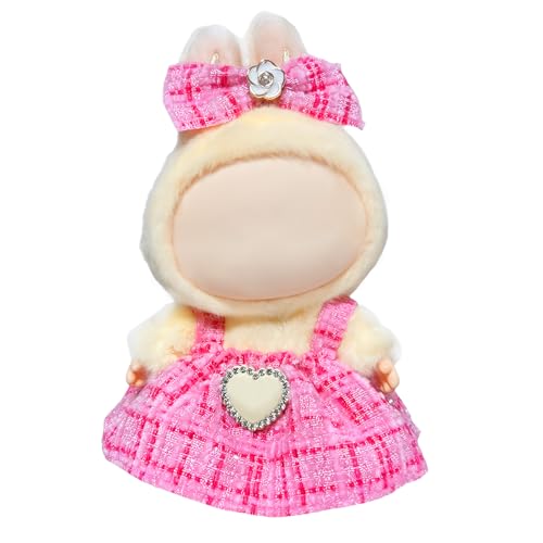 Clothes for LABUBU Doll (NO Doll),Outfit for LABUBU,Clothes Set for LABUBU Dress Up,Accessories for LABUBU, Pink