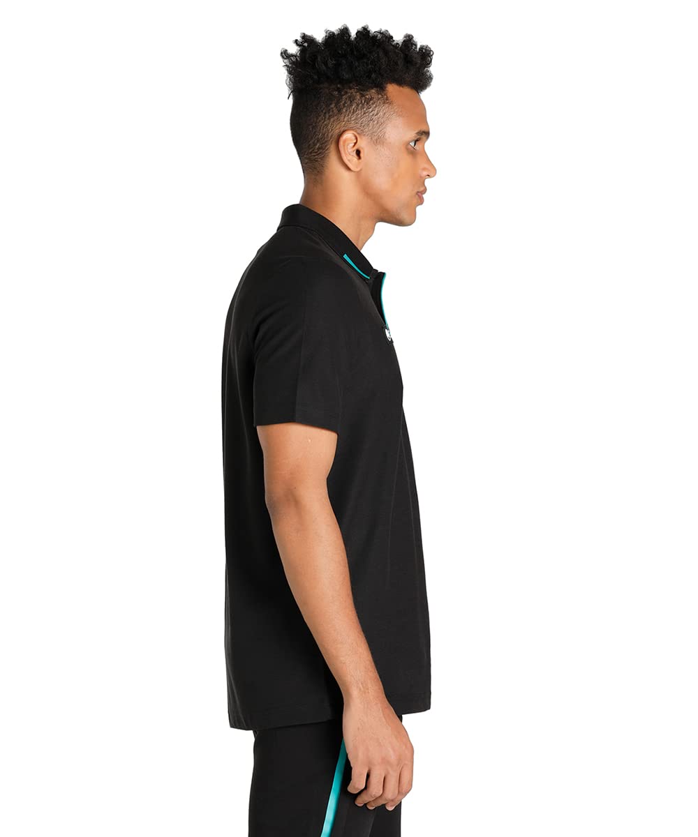 2022 PUMA MERCEDES-AMG PETRONAS BASIC POLO - Black - Mens (M) Chest 93-97cm