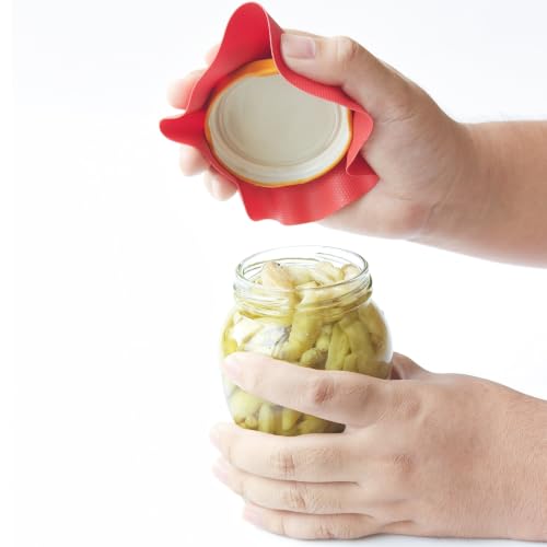 Image of Otstar Jar Opener with Gripper Pads for Weak Hands, Seniors with Arthritis | Multifunction Lid Opener & Kitchen Gadgets, Adjustable, Non-slip, Effortlessly Open Jar Lids Bottle Caps and Pull-tab Cans