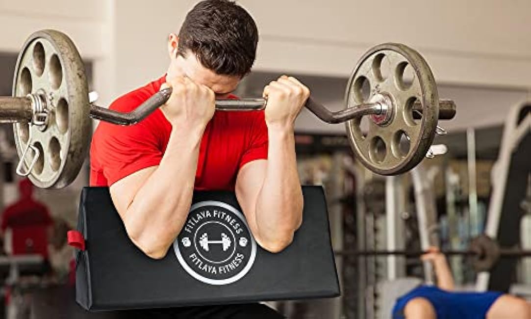 Fitlaya Fitness Preacher Curl Pad Barbell & Dumbbell Bicep Curl Support Isolator Home Gym Equipment for Arms Bodybuilding