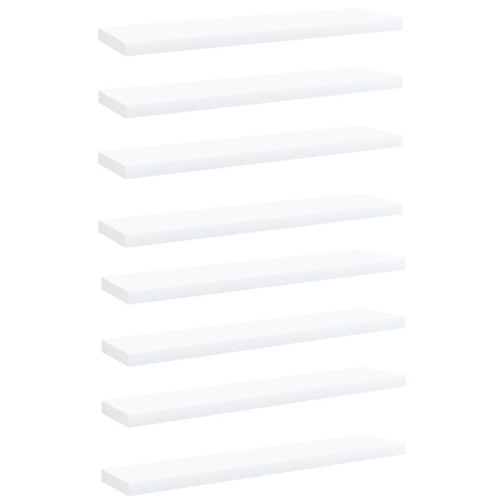 Tableros de estantería blancos de 40x10 cm en pack de 8 unidades para organizar el hogar