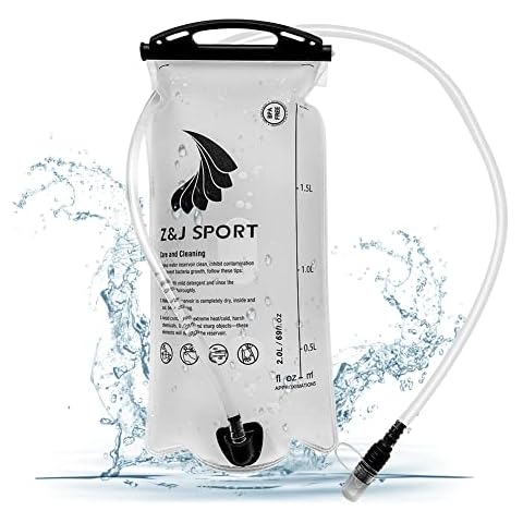 Z&J SPORT Hydration Bladder 2L for Camping, Cycling, Hiking, Climbing, Traveling - Leak-Proof Water Bladder, Reusable Hydration Reservoir for Backpacks Cover
