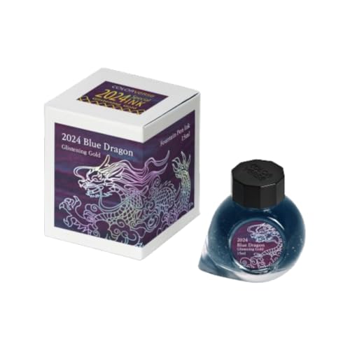 Colorverse 2024 Special Ink - Blue Dragon Glistening Gold (15ml) Fountain Pen Ink