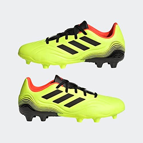 adidas Copa Sense.3 Firm Ground Soccer Shoe, Team Solar Yellow/Black/Solar Red, 4.5 US Unisex Big Kid | Image 7