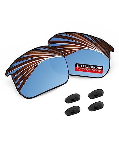 Image of PRO+ Polycarbonate Polarized Replacement Lenses & Nose Pads for BOSE Tempo BMD0011 Sunglasses - Silver Titanium