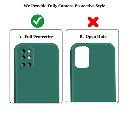 Image of A rtistque Liquid TPU Silicone Matte Shockproof Flexible with Camera Protection Soft Back Cover Case for OnePlus 8t - Dark Green