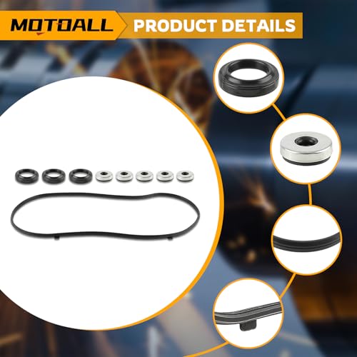 Image of MOTOALL VS50607R Valve Cover Gasket Set Fit for Honda Accord Odyssey Pilot Ridgeline Acura MDX RL T Replaces# 036-1708 12341RCAA00 12341RCAA01
