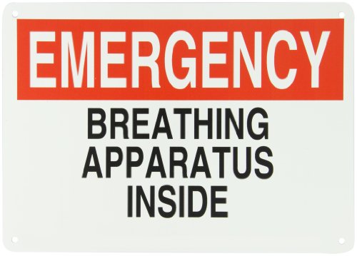 Panneau appareil respiratoire Brady 41221 aluminium pour sécurité d'urgence